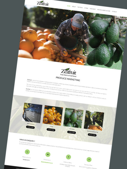 Zeafruit Website Design