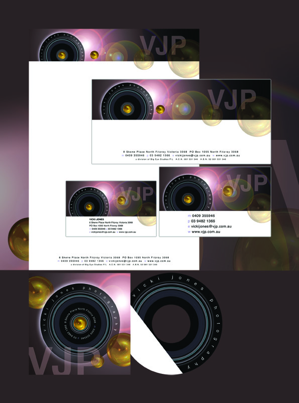 VJP Letterhead, With Comps, Label, Business Card, CD Cover & Label