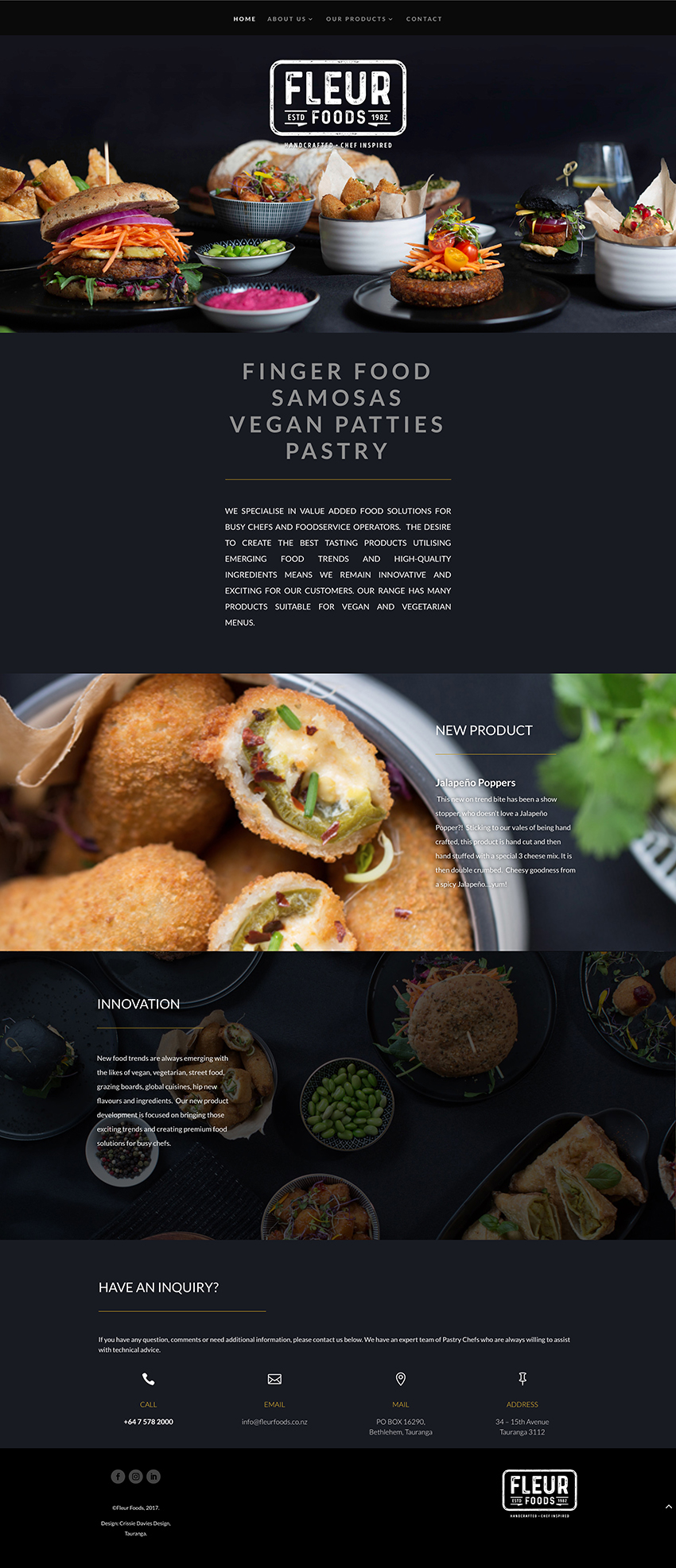 Fleur Foods Website Design