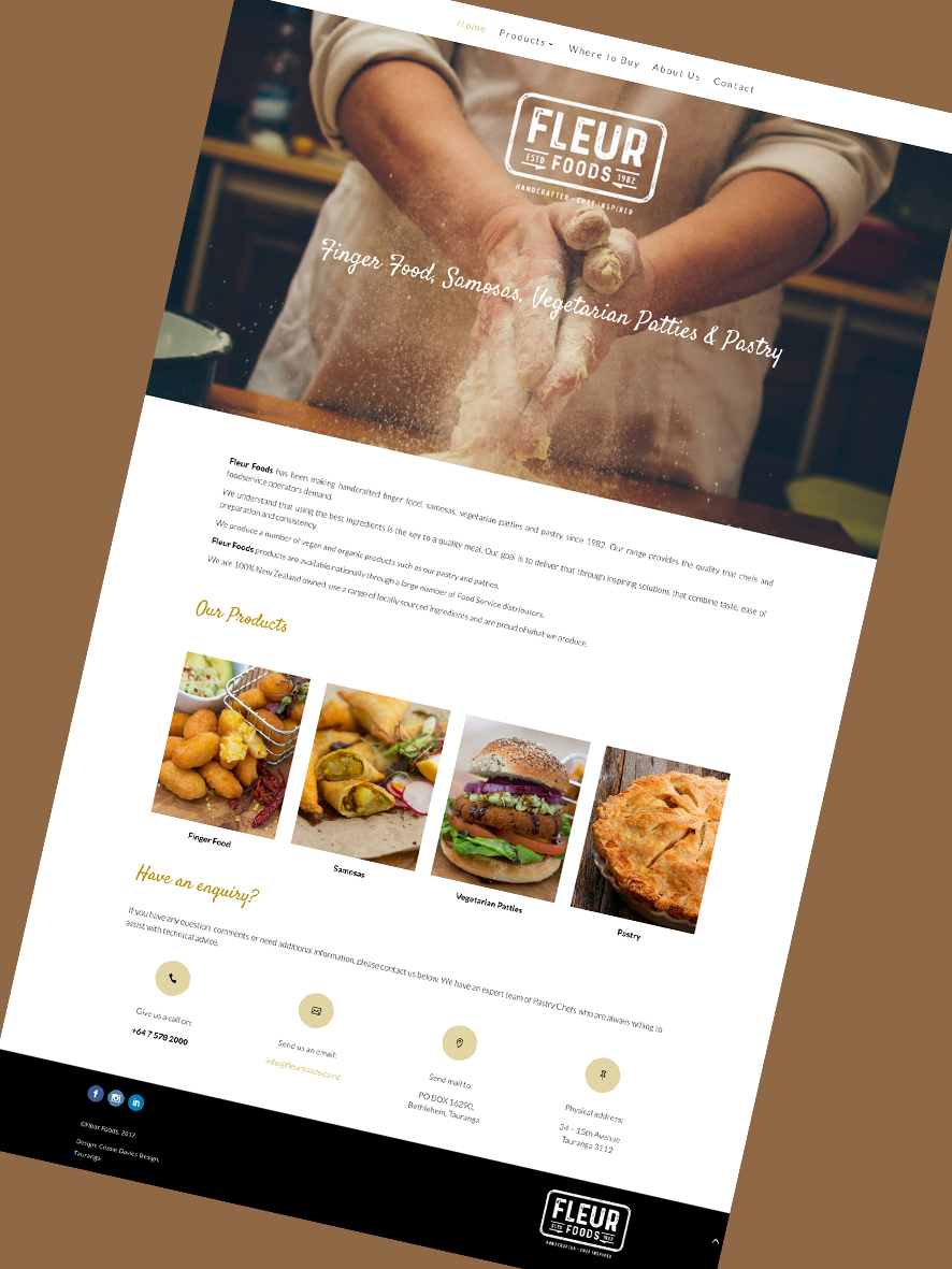 Fleur Foods Website Design